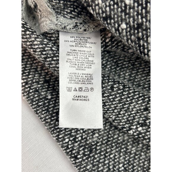 Lou & Grey Loft Womens M Knit Tunic Sweater Black White Mock Neck - Picture 7 of 10